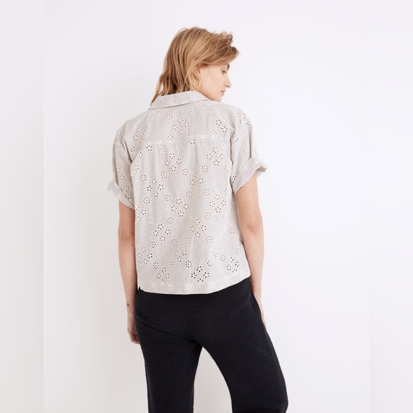 Madewell Eyelet Piedmont Camp Shirt size XXS - Picture 3 of 8